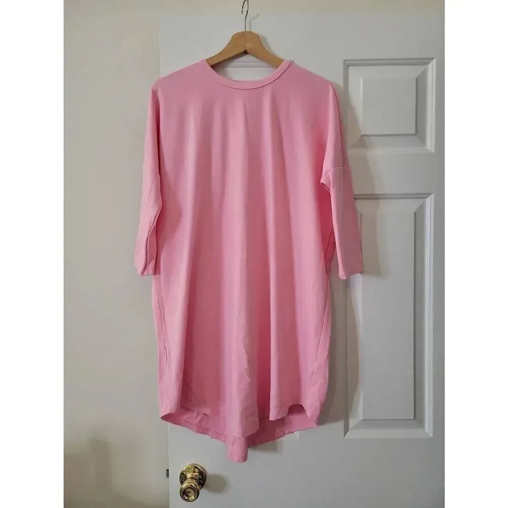 Pomander Place by Tuckernuck Pink Sue Sweatshirt Dress T-Shirt Shift M/L NWOT